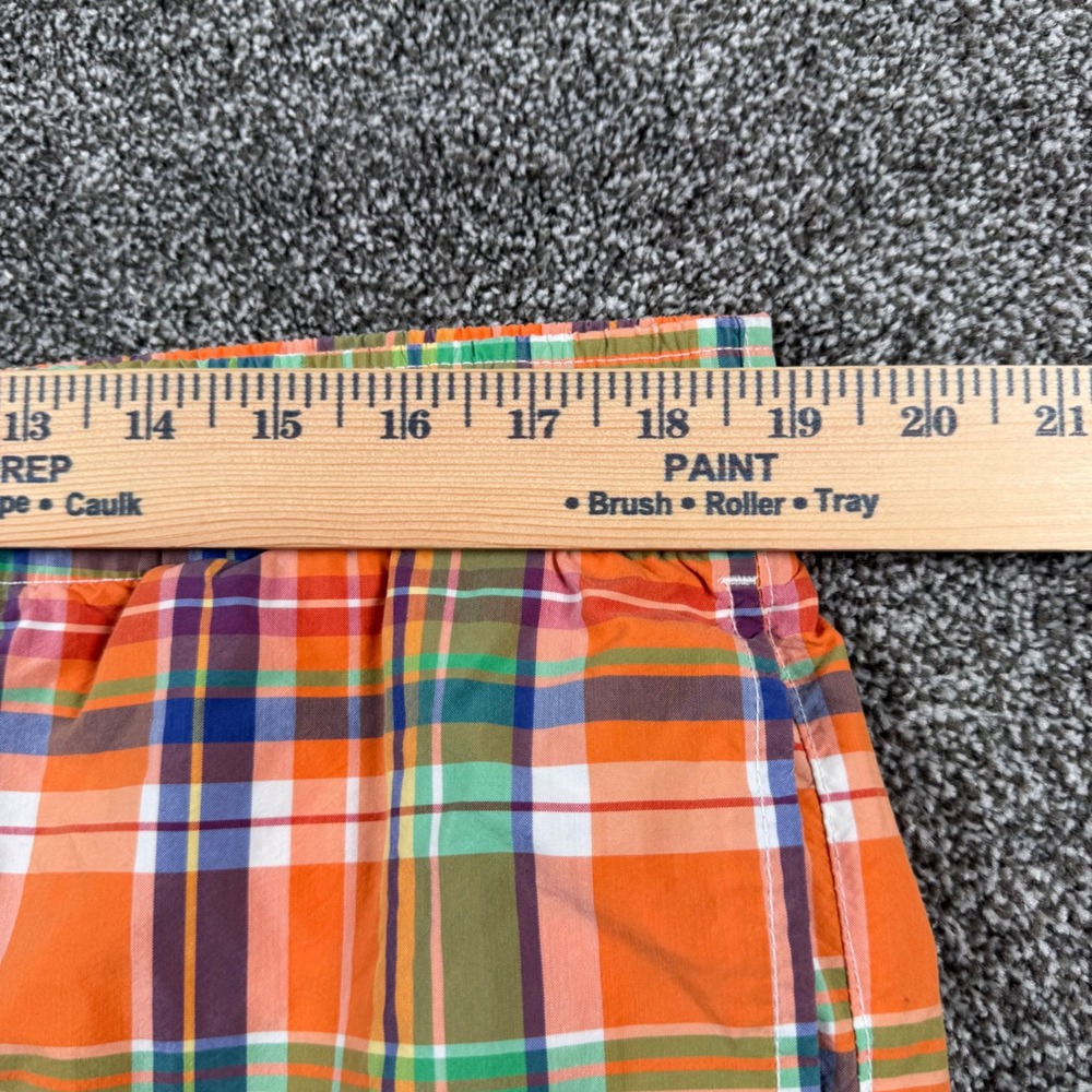 Polo Ralph Lauren Swim Trunks Men's XL Orange Plaid Mesh Lined Drawstring Shorts - Picture 4 of 5